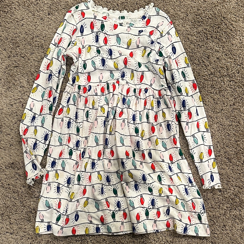 Hanna Andersson Girls Holiday/Christmas Lights Dress